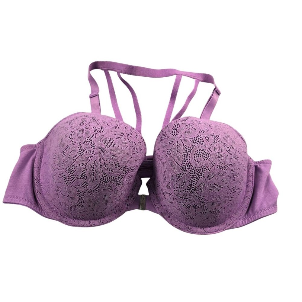 Cacique Women's Purple Front Hook Bra Size 40C